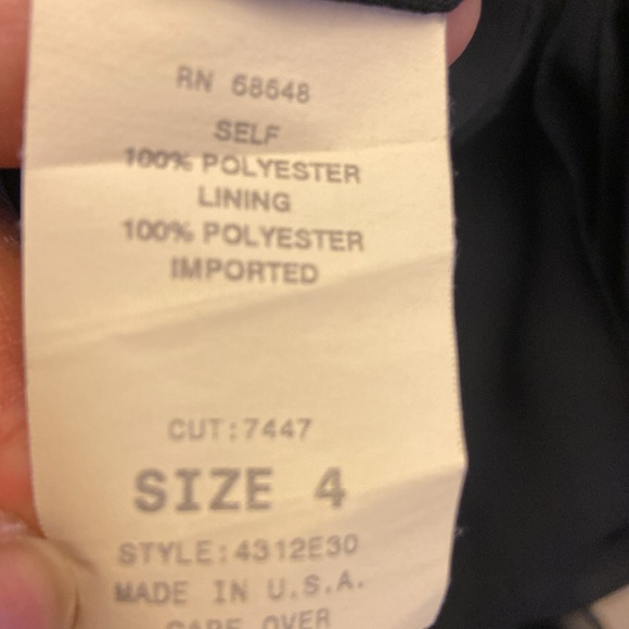 A.B.S Evening By Allen Schwartz Black One Shoulder Dress Size 4 - Picture 7 of 7